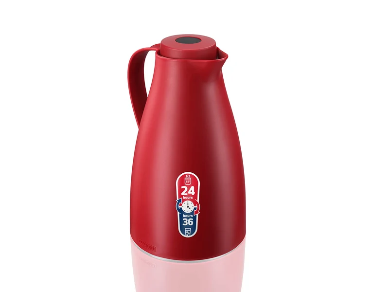 Leifheit Harmonic 1L Thermos Flask, 100% LeakProof, Insulated Jug for up to 24 Hours of Hot Coffee, Open, Close and Pour with O