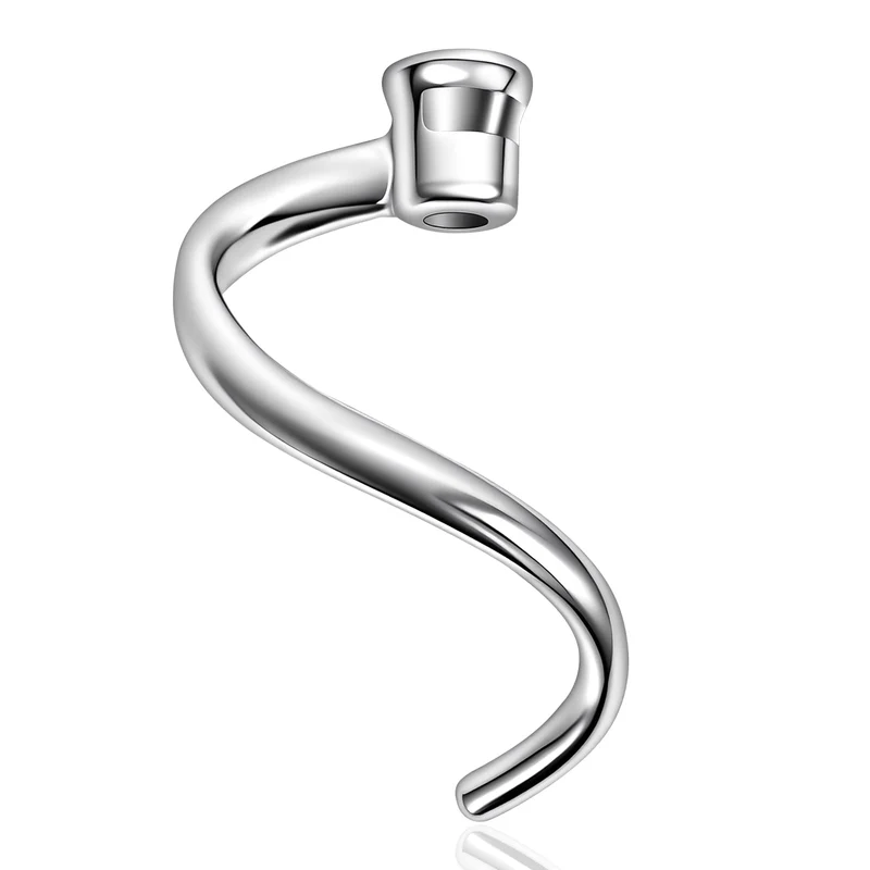 Stainless Steel Spiral Dough Hook for Kitchen Aid 4.5QT / 5QT TiltHead Mixers, Dishwasher Safe, Dough Hook Attachment Efficie