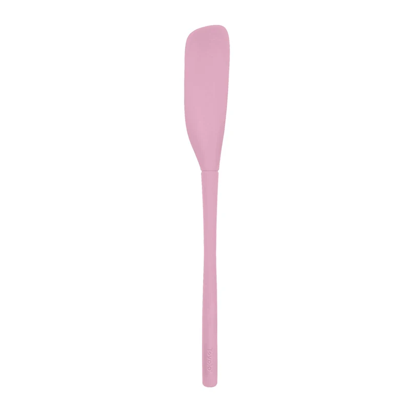 Tovolo Silicone Jar Spatula Long Handled Rubber Scraping Scooping Tool for Peanut Butter Jam Jelly Jars Blenders, Extra Long Fle