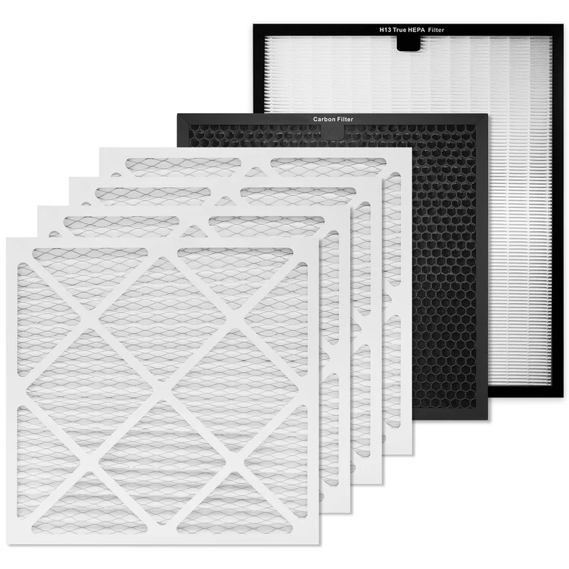 HEPA 550 MERV 13 Carbon Replacement Filter Air Scrubber Purifier,6 Pack