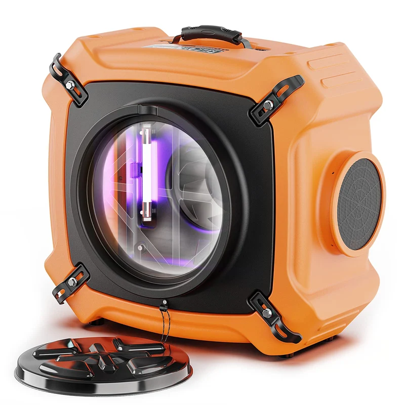 ALORAIR PureAiro HEPA Max 970 Air Scrubber with UVC Light, 750CFM, Orange