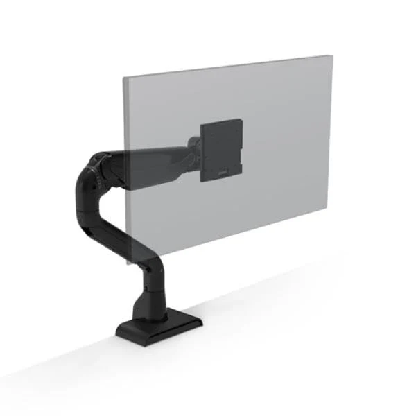 E5 Single Dynamic Monitor Arm, Black, Holds 5-45 Lbs, Up To 49In Screen