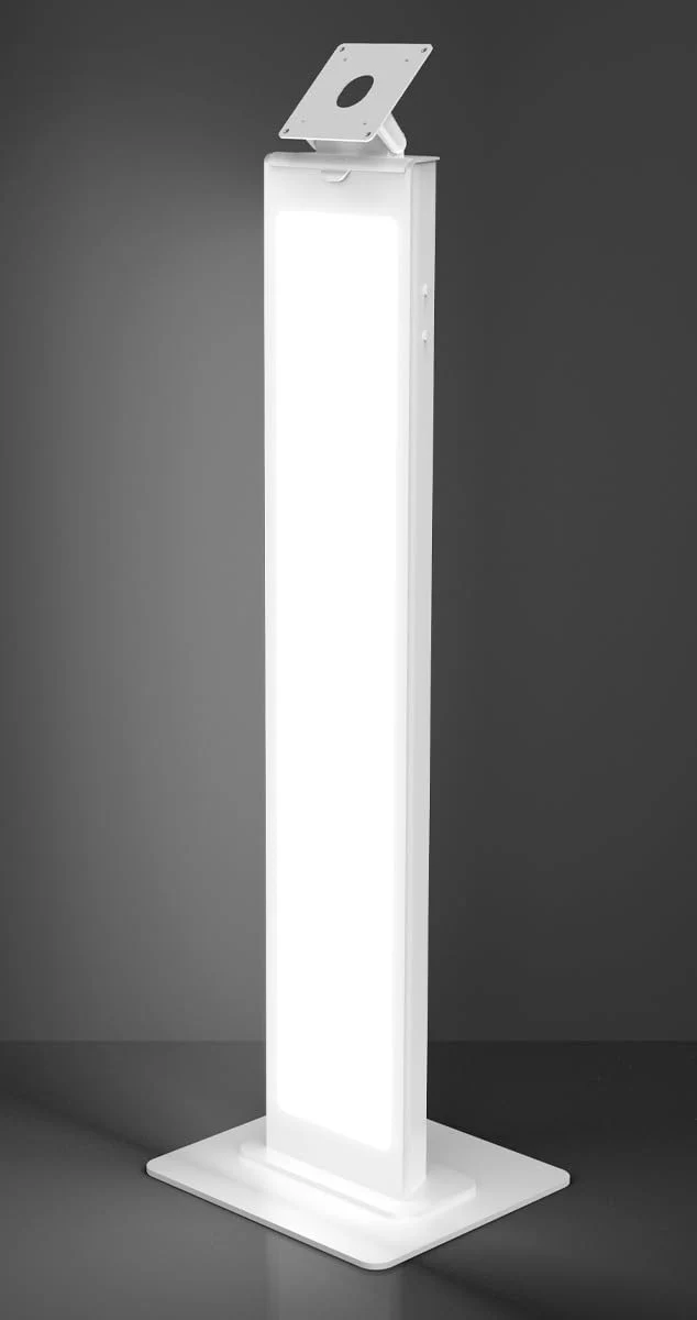 Vesa Brandable Floor Stand With Lighting Kit U.S Power Cord White