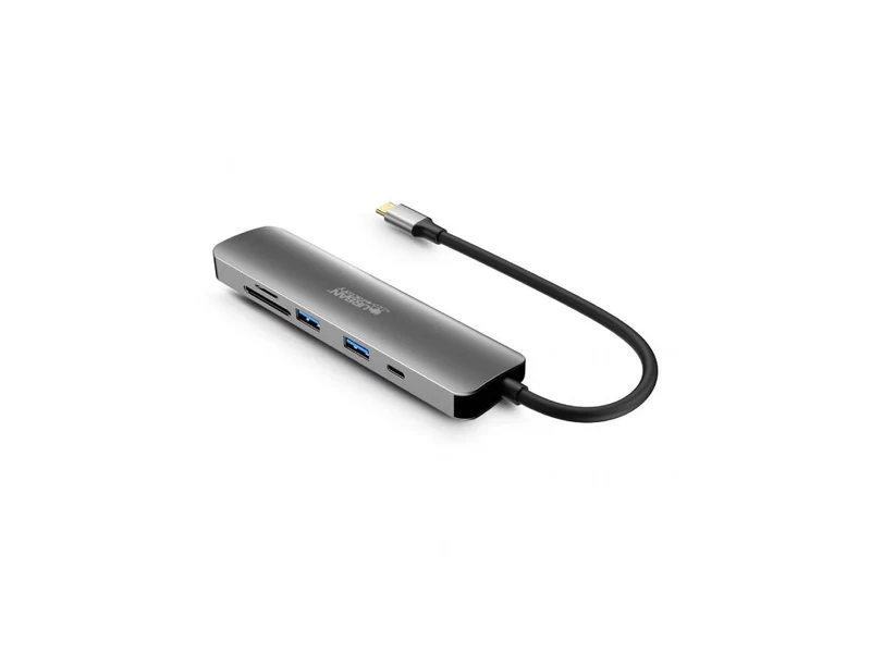 Urban Factory 6-In-1 Usb-C Hub With 2 Usb-A / 1 Hdmi 4K / 2 Card Readers And 1 U