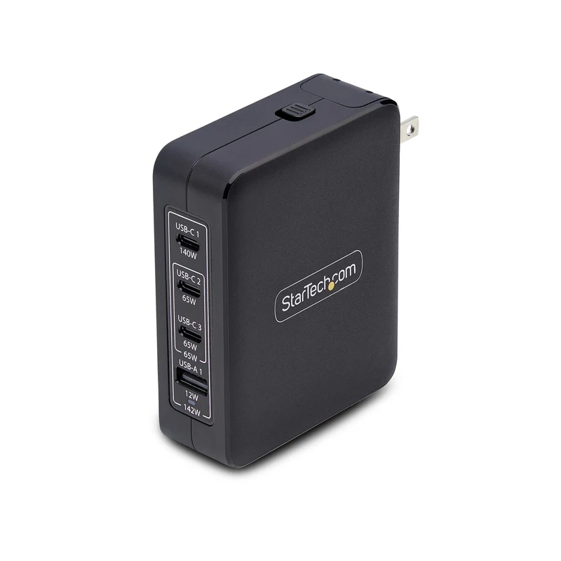 140W Usb-C Wall Charger, 3X Usb-C/1X Usb-A, Pd 3.1 Gan Power Adapter For Macbook