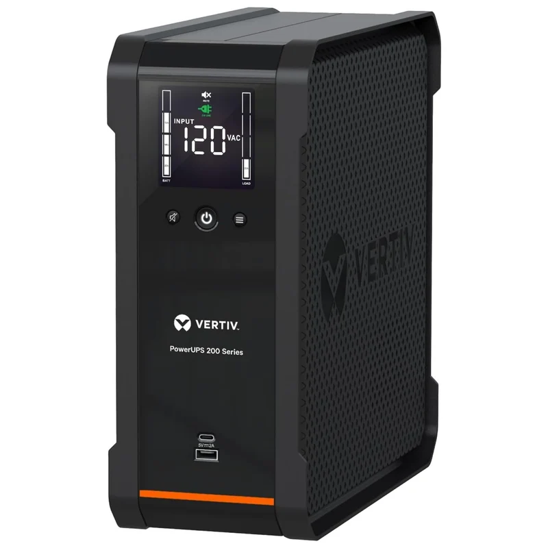 Vertiv Powerups 200 , 850Va/530W, 120V Line Interactive Desktop Ups