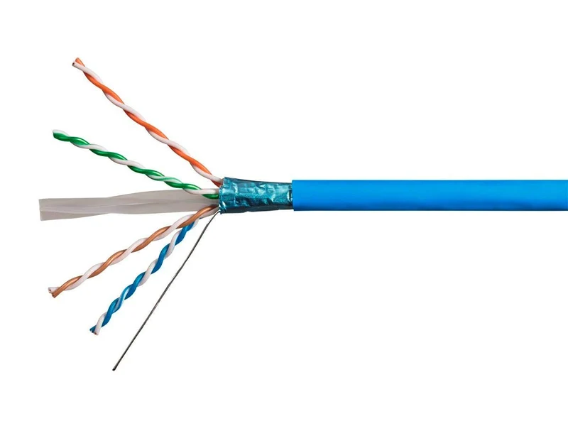 Monoprice Cat5E 1000Ft Blue Cmr Bulk Cable Shielded (F/Utp) Solid 24Awg 350M