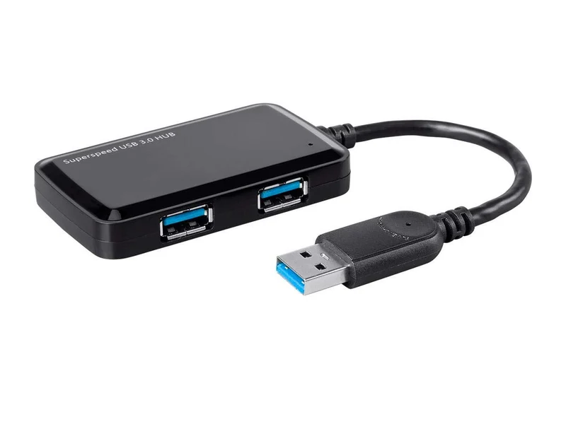Monoprice Mini 4-Port Usb 3.0 Travel Hub W/O Individual Switches