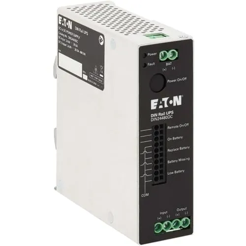 Eaton 480W 24V Dc Din Rail Industrial Ups - Hardwire Input/Output