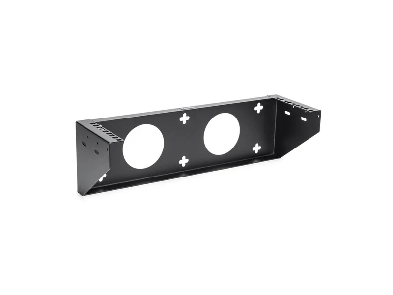 3U 19In Steel Vertical Wall Mount Rack Bracket - Fully Assembled W/ Cage Screws