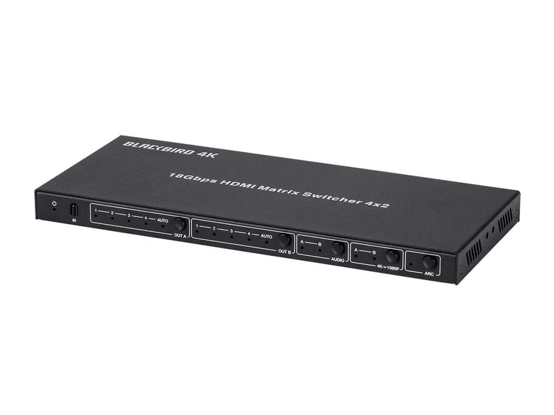 Blackbird 4K Hdmi Matrix_ 4X2_ Hdr_ 18G_ 4K@60Hz_ Ycbcr 4:4:4_ Edid_ Coaxial Aud