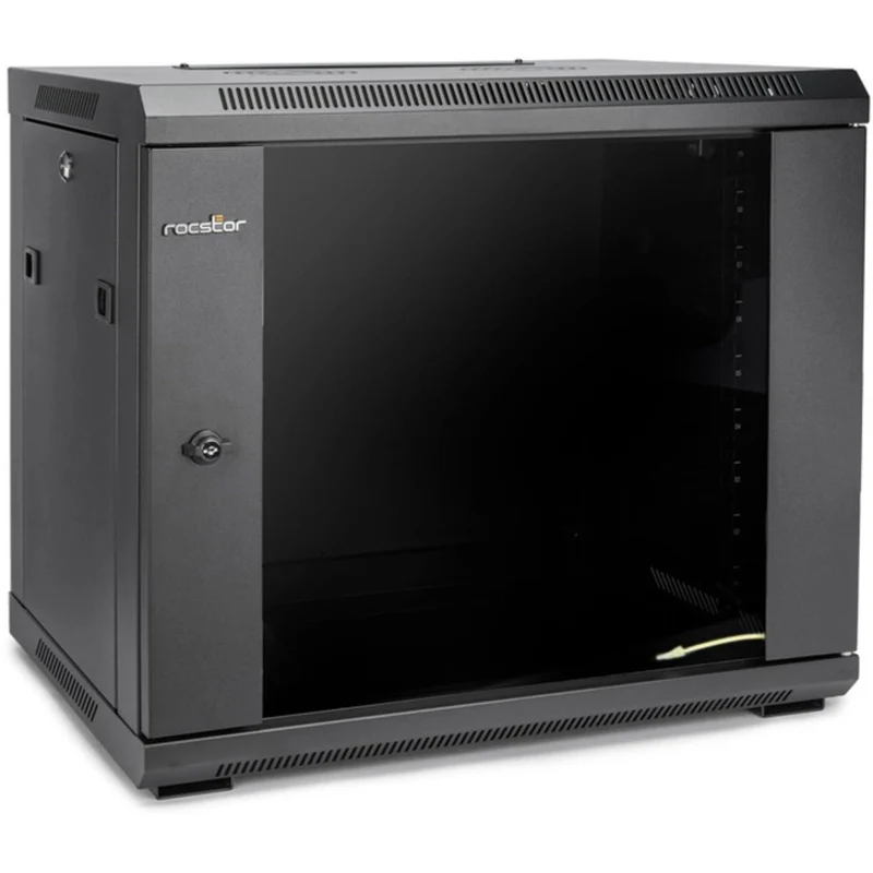 Solidrack 9U Wallmount Rack Enclosure With Tempered Glass Window - 600Mm X 450Mm