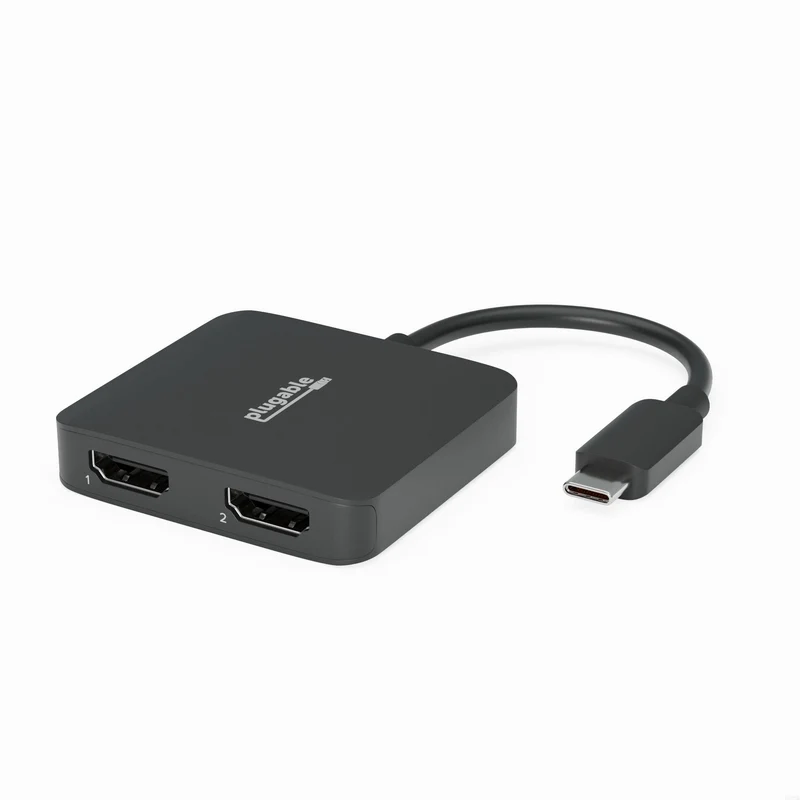 Plugable Usb C To Hdmi Adapter For Dual Monitors, 4K 60Hz Usb C Hub For Windows