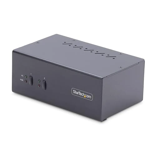 2-Port Dual-Monitor Displayport Kvm Switch, 4K 60Hz, 2X Usb 5Gbps Hub Ports, 2X