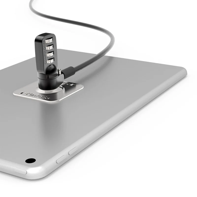 Universal Tablet Lock With Combination Cable Lock Black