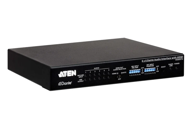 6 X 6 Dante Audio Interface With Hdmi