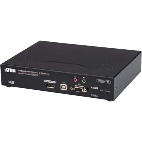 4K Displayport Single View Kvm Over Ip Transmitter W/Audio/Serial/Sfp Fiber/Poe