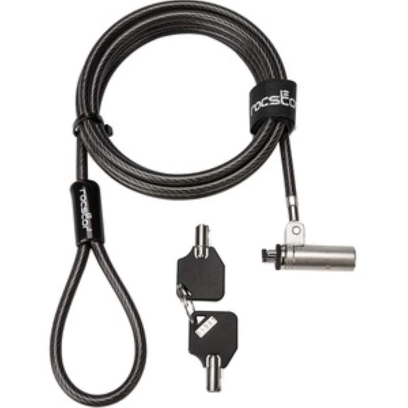 Rocbolt R20 Slim Security Cable With Key Lock (2) Keys - 10Mm Lock Head For Thin