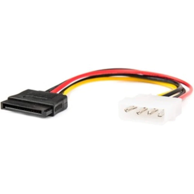 Premium 6In 4 Pin Molex To Left Angle Sata Power Cable Adapter - Lp4 Sata Power