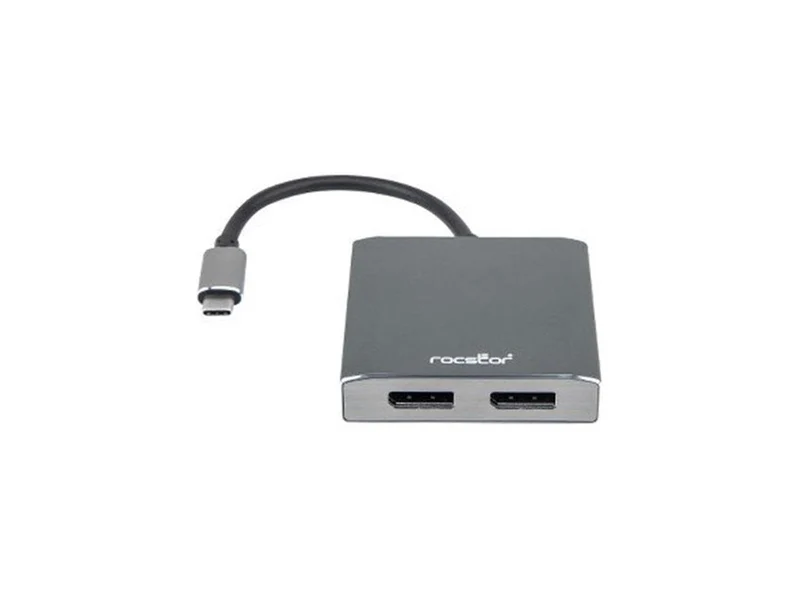 Premium Usb-C To Dual Displayportmulti Monitor Adapter 4K 60Hz Usb Type-C - 2-Po