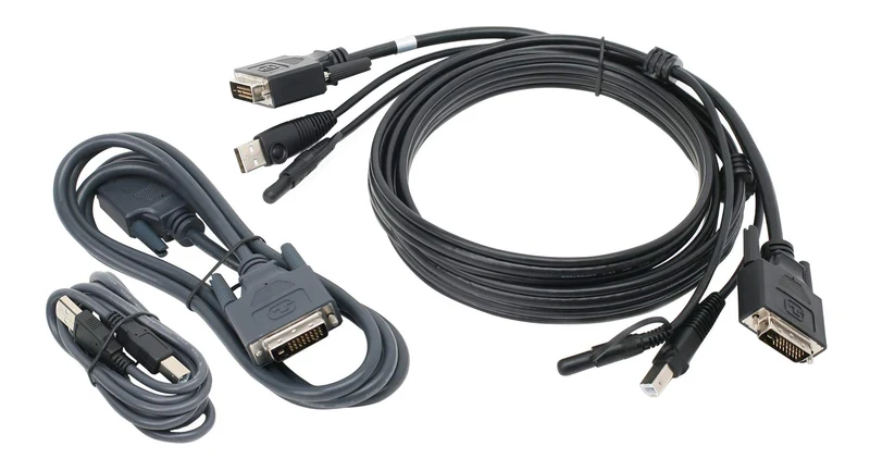 10 Ft. Dual View Dvi, Usb Kvm Cable Kit With Audio (Taa)