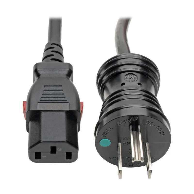 Eaton Tripp Lite Series Hospital-Grade Power Cord, Nema 5-15P To Locking Iec C13