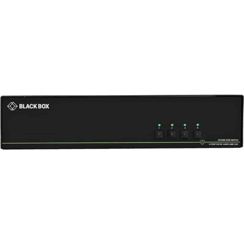 Secure Kvm Switch, Niap 3.0 Certified-4-Port, Quad-Monitor, Dvi-I, Ps2, Usb, Aud