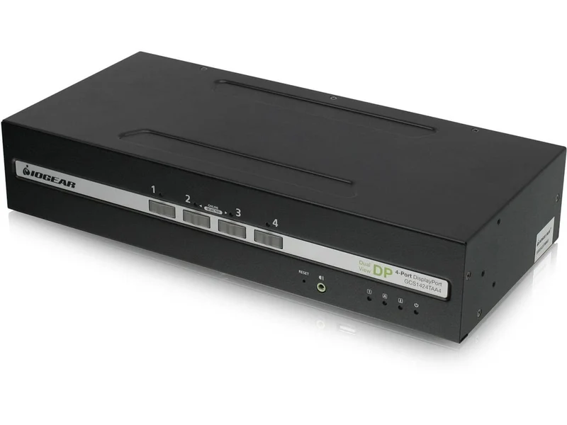 4-Port Dual View Secure Kvm Switch W/Displayport/Hdmi And Audio Support