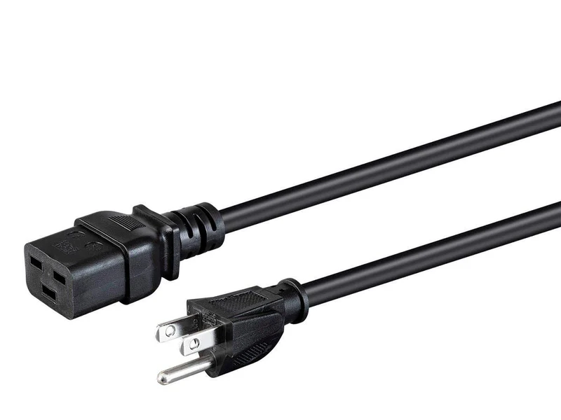 Monoprice Power Cord - Nema 5-15P To Iec 60320 C19_ 14Awg_ 15A/1875W_ 3-Prong_ B