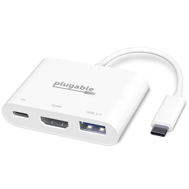 Usb C To Hdmi Multiport Adapter, Driverless 3-In-1 Usb C Hub With 4K Hdmi Output