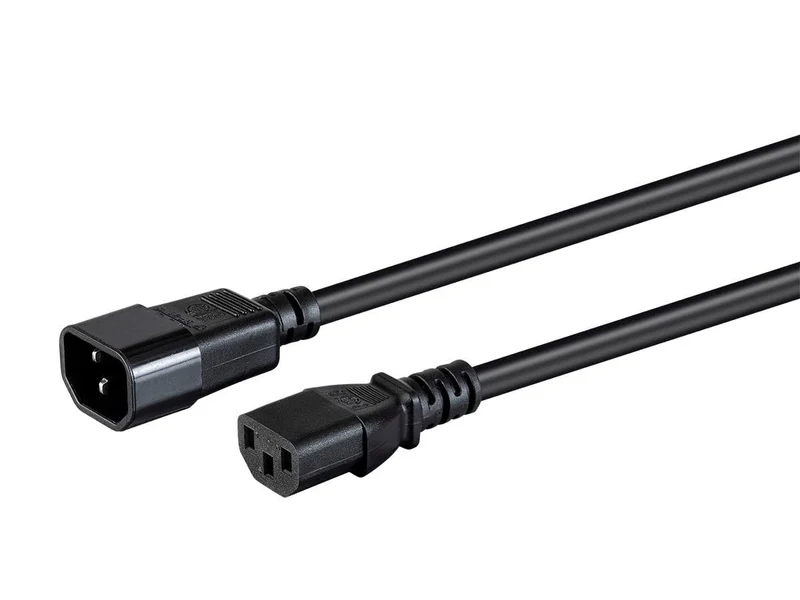 Monoprice Extension Cord - Iec 60320 C14 To Iec 60320 C13_ 14Awg_ 15A_ 3-Prong_