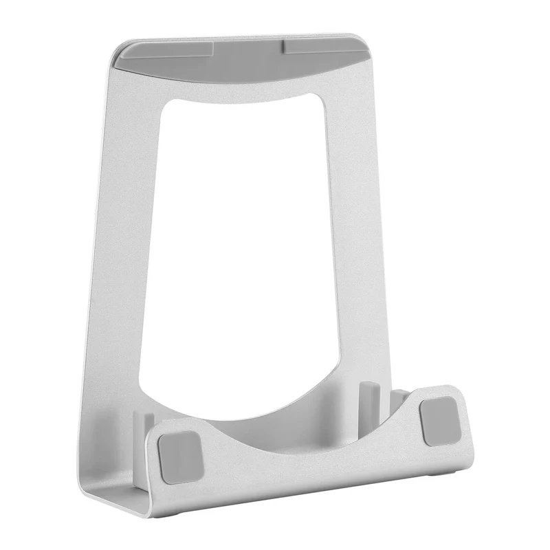 Silver Aluminum Laptop Stand/Riser For Desk Supports Laptops Up To 15In; Tilted/