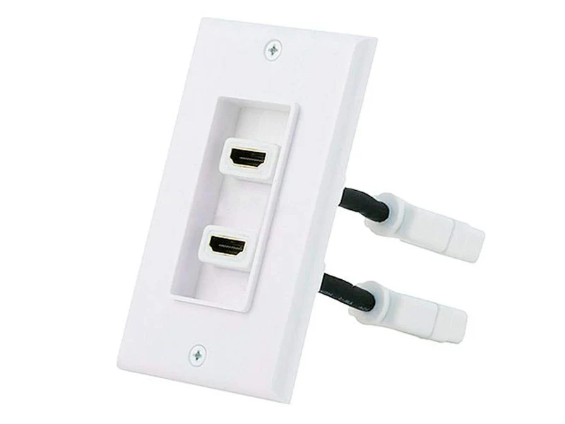 Two-Piece Inset Wall Plate W/Hdmi Cable