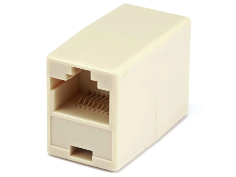 Rj-45 8P8C Straight Inline Coupler Beige