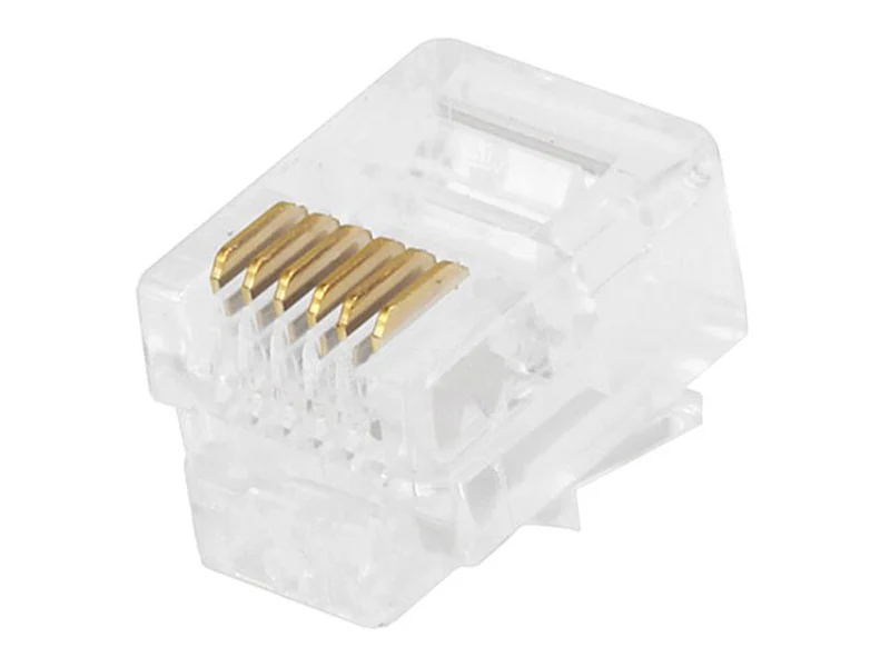 Rj12 6P6C Plug Flat Stranded 50Pcs/Bag