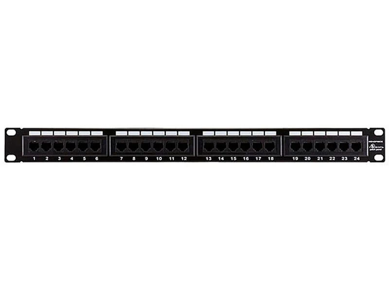 19In 1 Utp Cat5E Patch Panel, 24 Ports