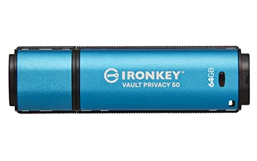 64Gb Ironkey Vault Privacy 50 Aes-256 Encrypted, Fips 197