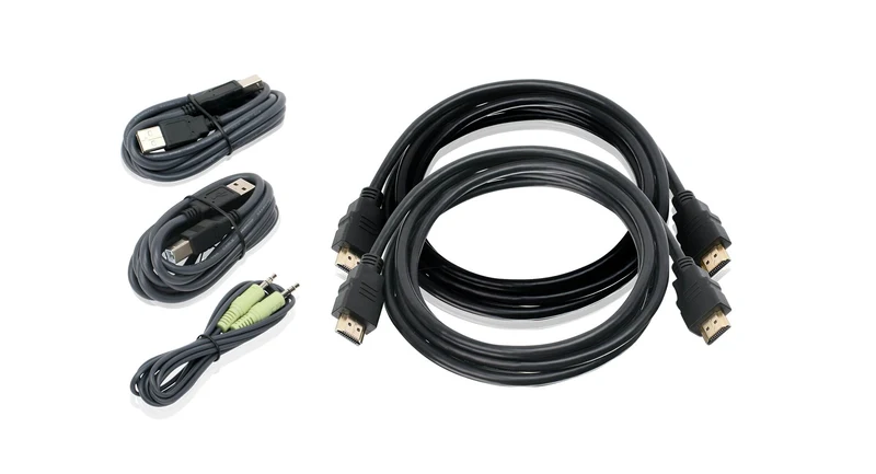 6Ft Dual Hdmi Usb Kvm Cable Kit