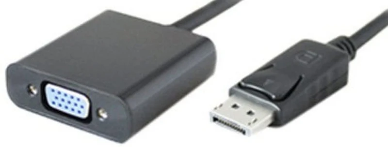 Addon 5 Pack Of 8In Displayport Male To Vga Female Black Adapter Cable