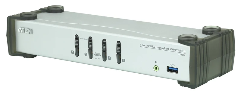 4-Port Usb 3.0 Displayport Kvmp Switch Support Up To 3840X2160 30Hz