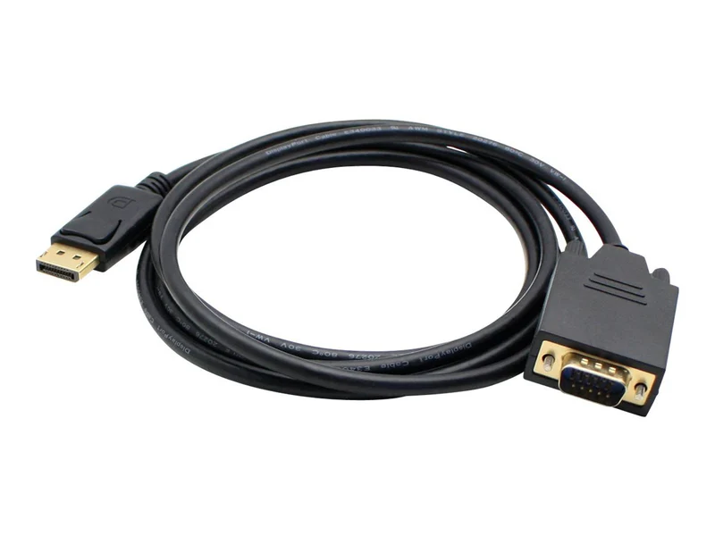 Addon 1.82M (6.00Ft) Displayport Male To Vga Male Black Adapter Cable