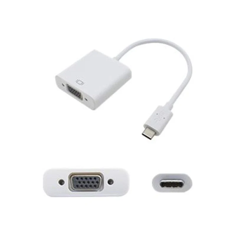 Addon 5 Pack Of 20Cm (8In) Usb 3.1 Type (C) Male To Vga Female White Adapter Cab