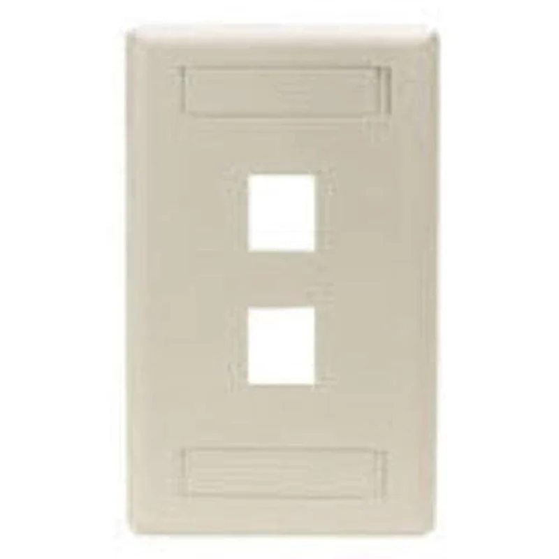 Keystone Wallplate - Single-Gang, 2-Port, Office White