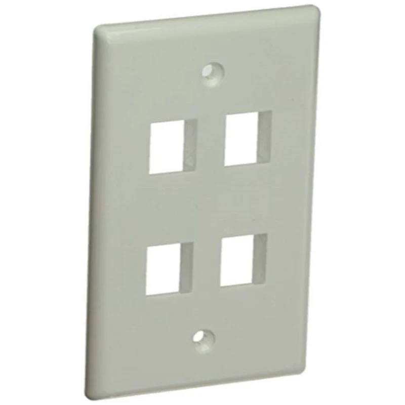 Wall Plate For Keystone_ 4 Hole - White