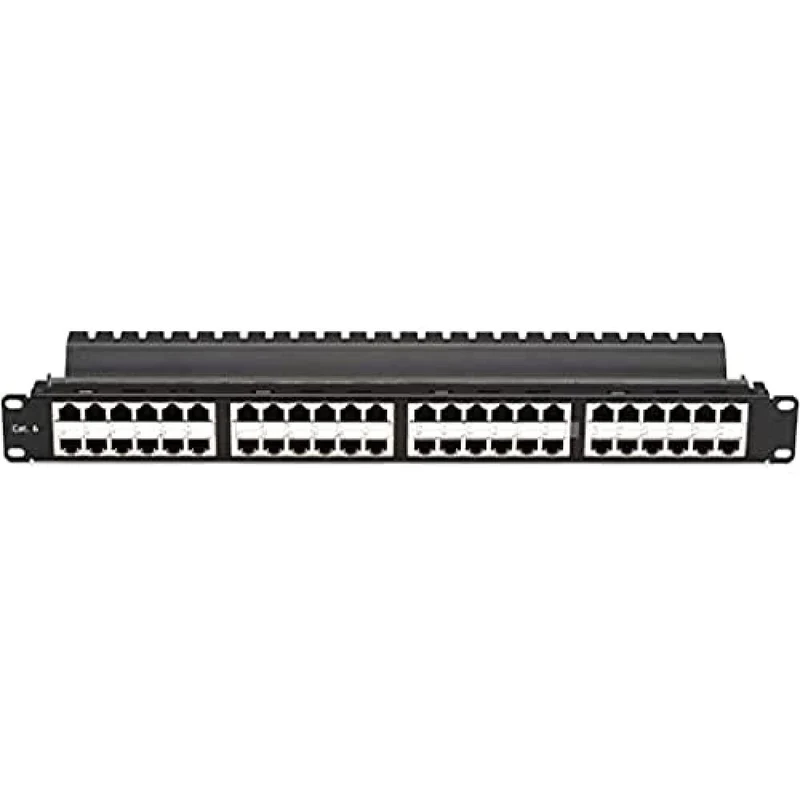 Cat6 Feed-Through High-Density Patch Panel - 1U, Shielded, 48-Port