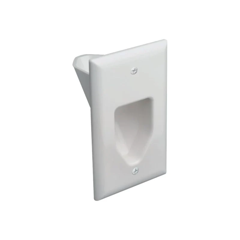 Low Voltage Cable Wall Plate - White