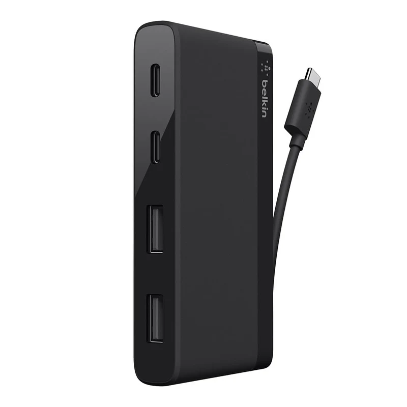 Belkin F4U090Btblk - Usb-C 4-Port Mini Hub - 2X Usb-C Ports, 2X Usb-A Ports - Fo