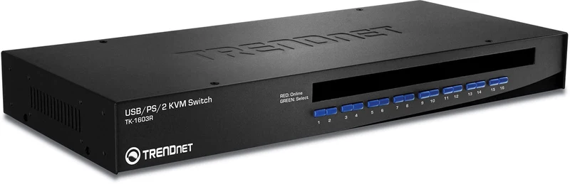 16-Port Kvm Usb/Ps2 Rack Mount Switch