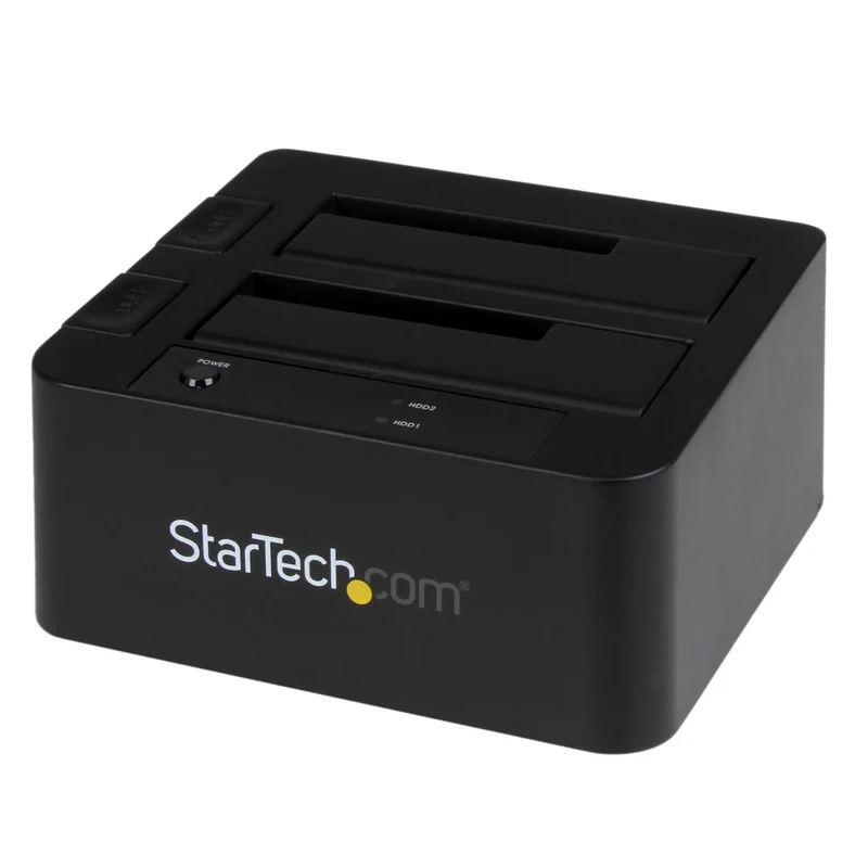 Dual-Bay Hard Drive Dock For 2.5 / 3.5 Sata Drives; Sata I/Ii/Iii Hdd/Ssd; Esata
