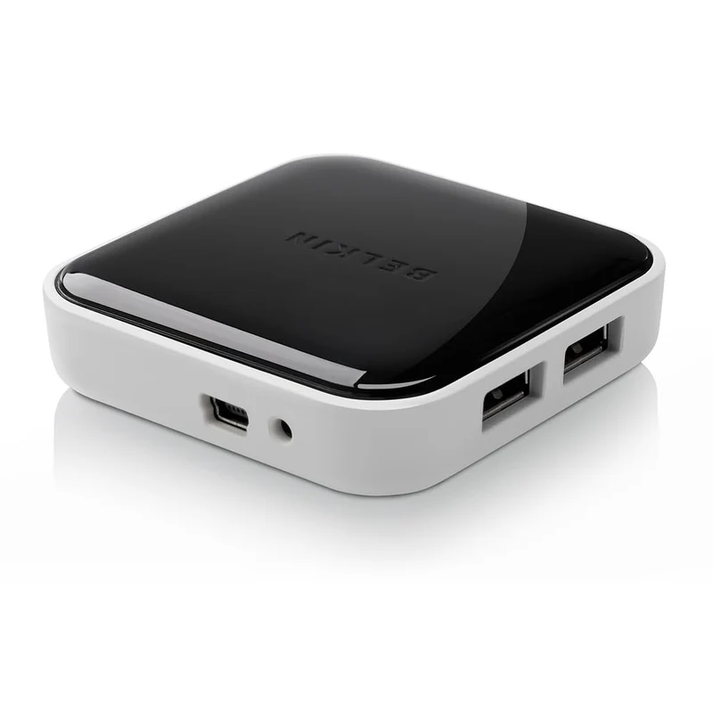 Belkin F4U020Tt - 4-Port Powered Desktop Hub - 4 Hi-Speed Usb 2.0 Ports - For Pc